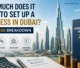 How Much Does It Cost to Set Up a Business in Dubai? Full 2026 Breakdown with Dubai skyline and business setup cost illustration